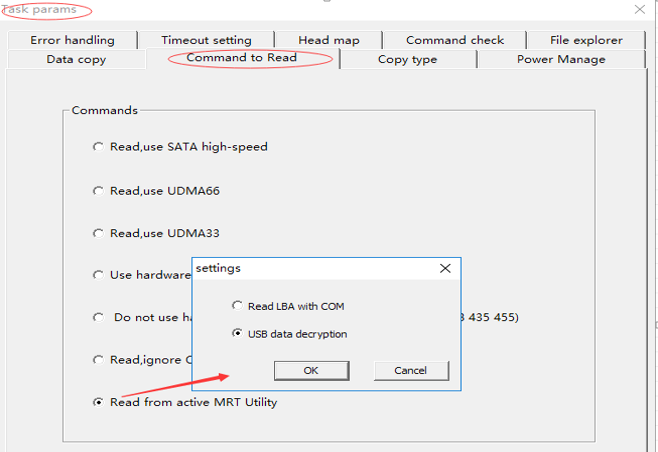 Decryption of USB HDDs