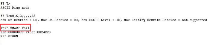 Analysis and solutions of Init SMART fail